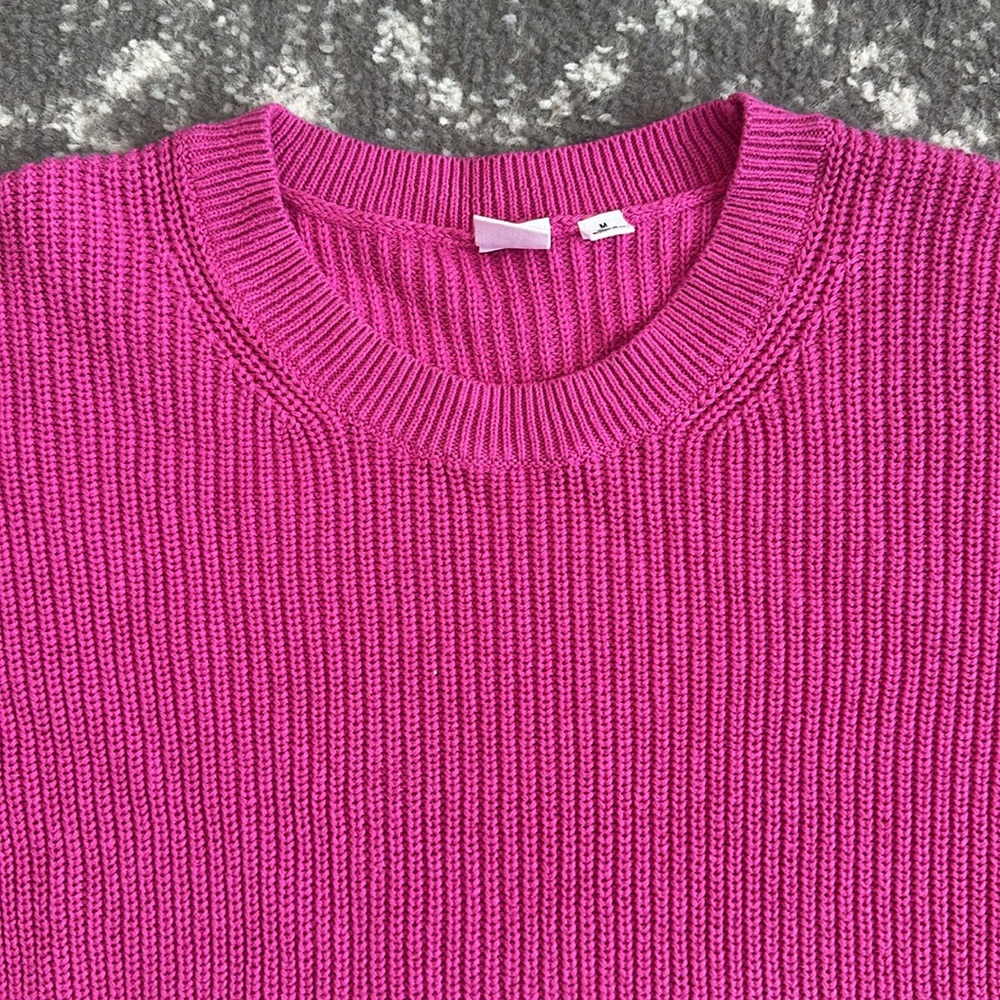 GAP Bright Pink Crewneck Sweater